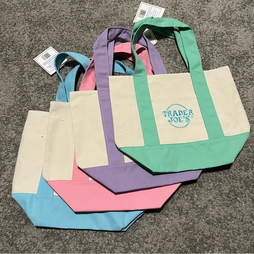 Trader Joe’s Mini Tote Bag - 4 Color Bundle